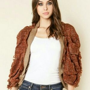 WoW Couture Open Cardigan Wool Blend